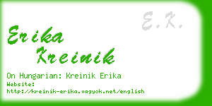 erika kreinik business card